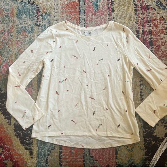 Old Navy Softest Printed Long-Sleeve T-Shirt for Girls XXL 18 - Picture 1 of 5